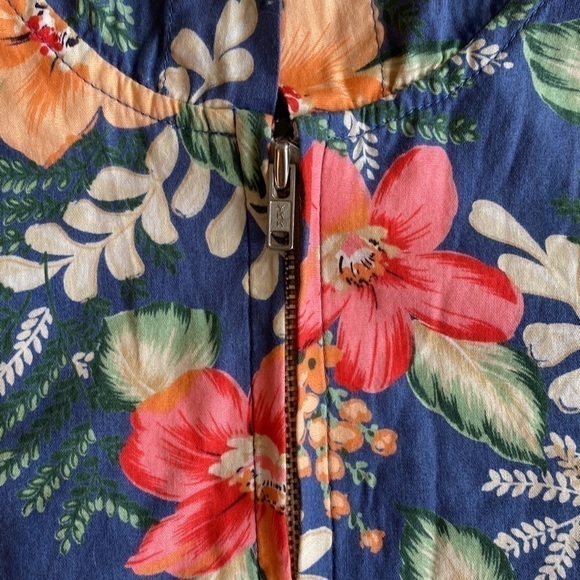 GORGEOUS Vintage Bless You Floral Long Sleeve Zip-up Crop Style Jacket Size Med - Picture 13 of 15